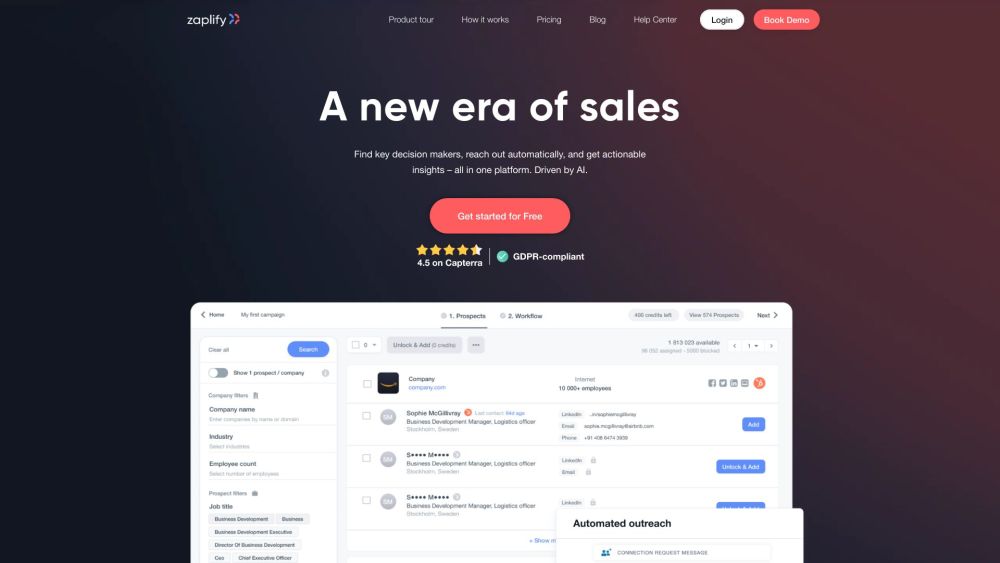 Zaplify website screenshot