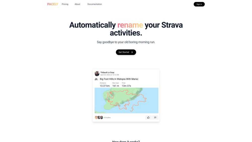 Pacely website screenshot