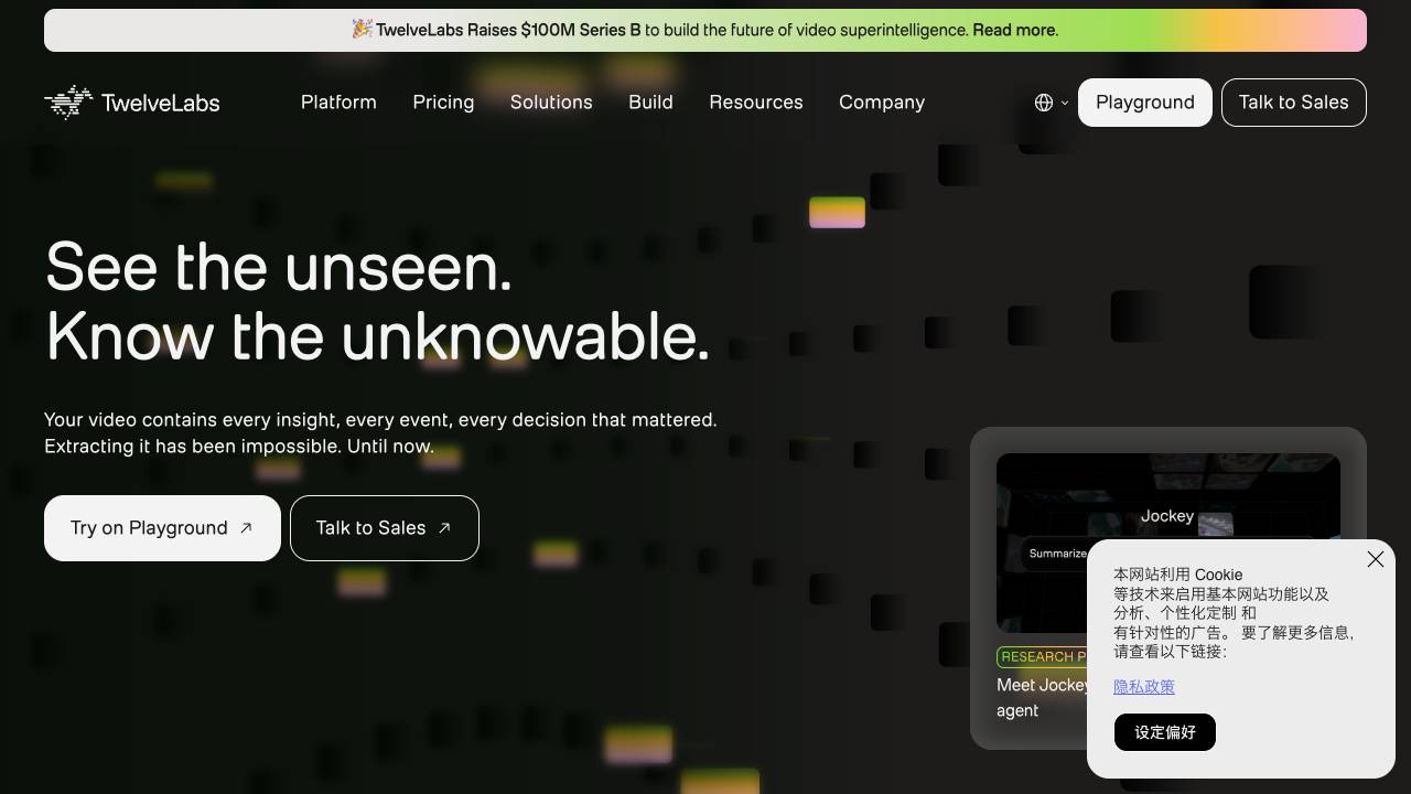 TwelveLabs website screenshot