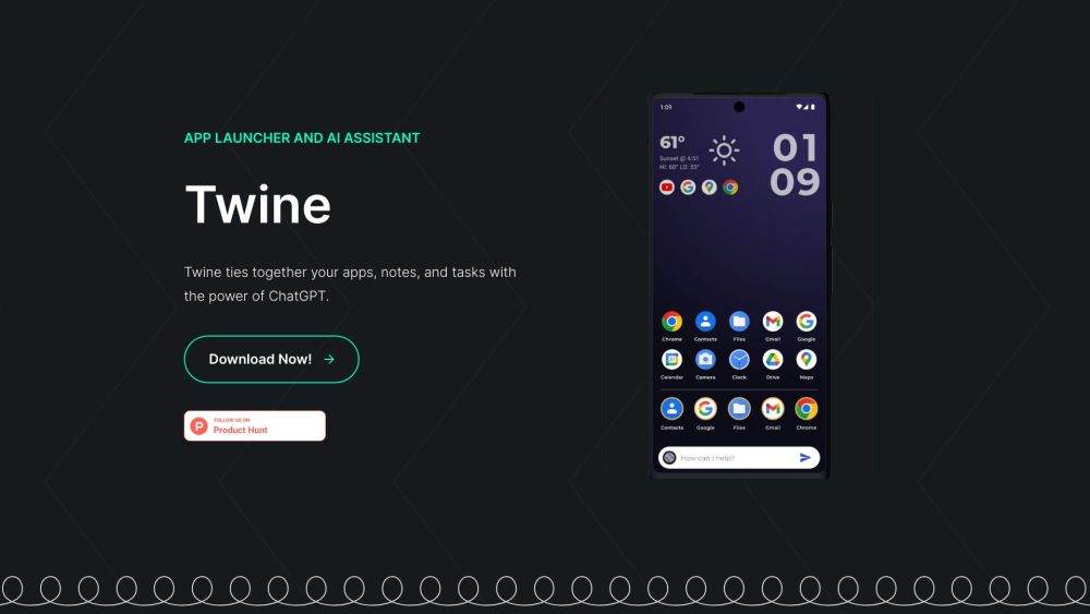 Twine AI Launcher website screenshot