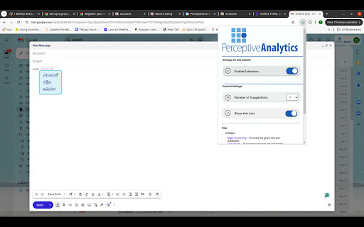 Telugu Autocomplete website screenshot