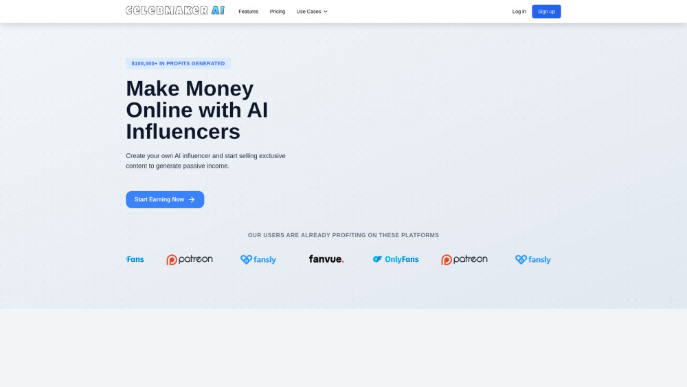 Celebmaker Ai website screenshot
