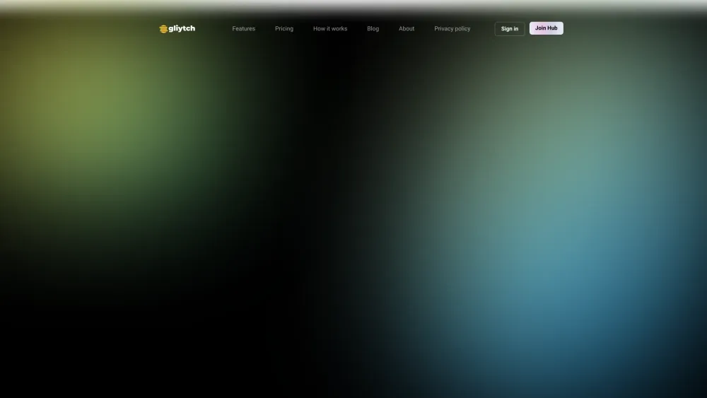 Gliyth AI Studio website screenshot