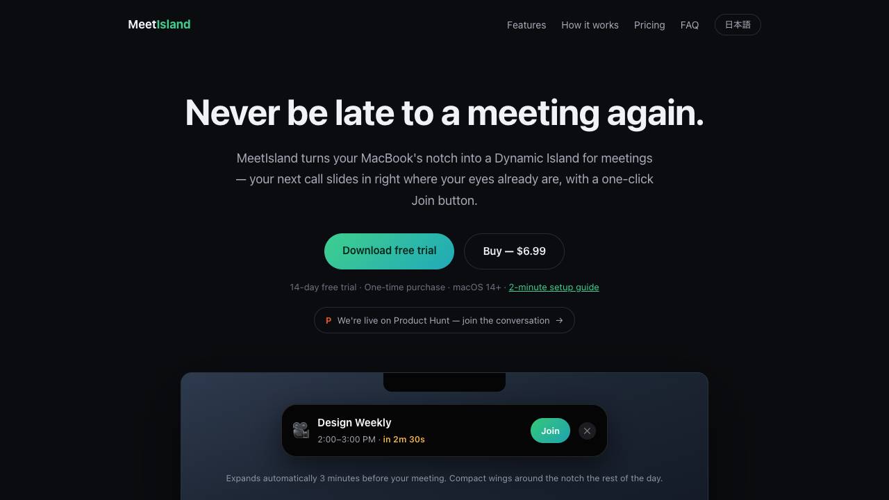 MeetIsland website screenshot