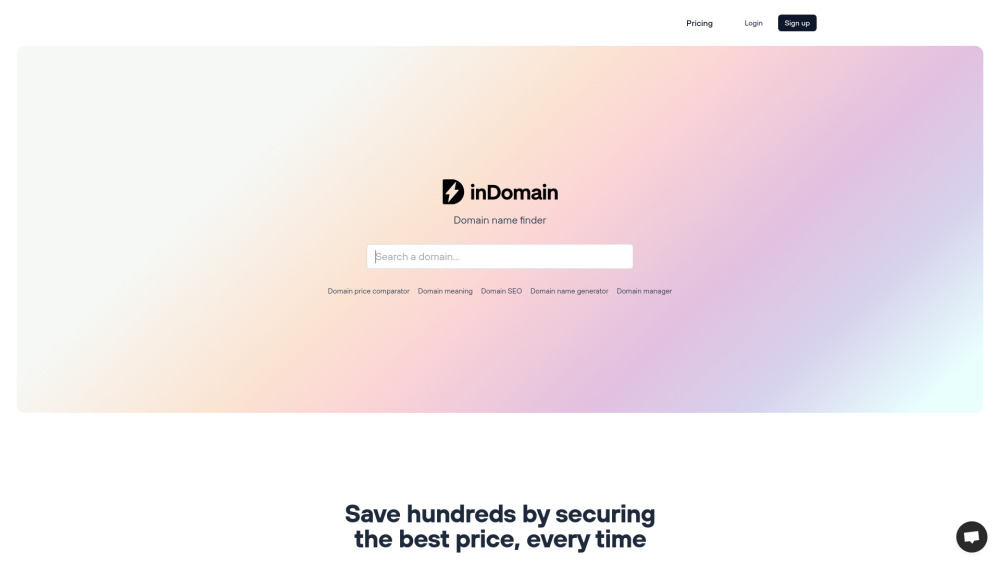 Indomain website screenshot