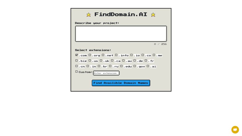 FindDomain.AI website screenshot