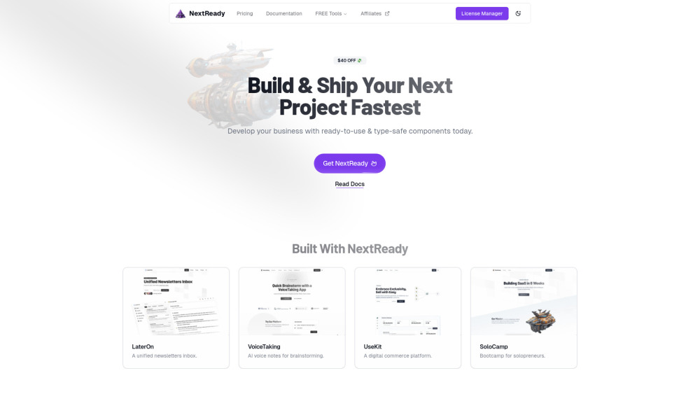 Nextready website screenshot