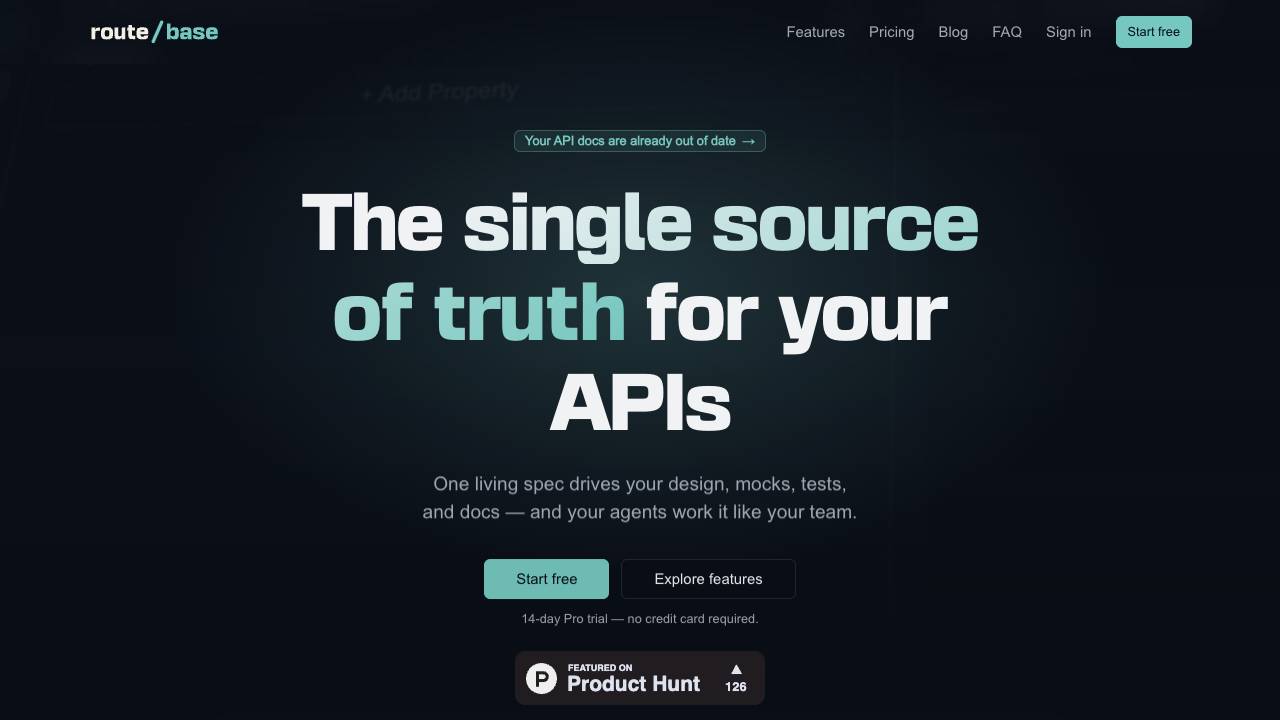 Routebase website screenshot