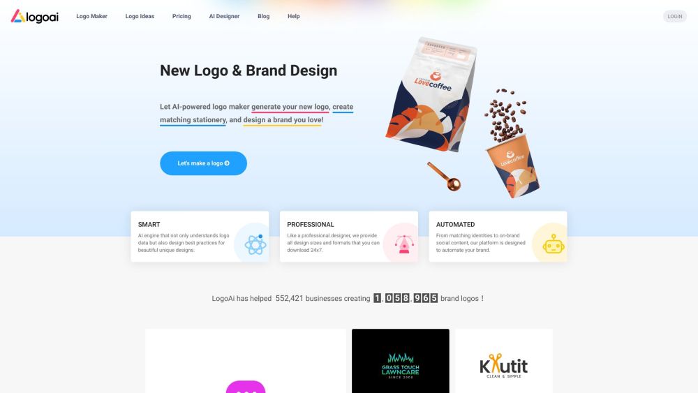 Logoai website screenshot