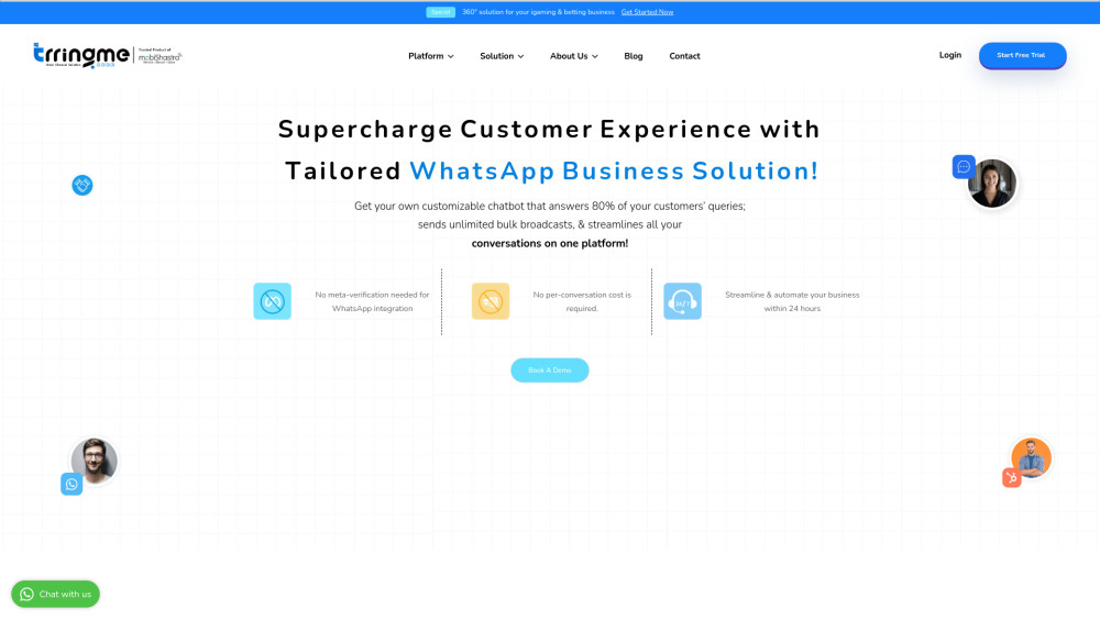 Trring Me website screenshot