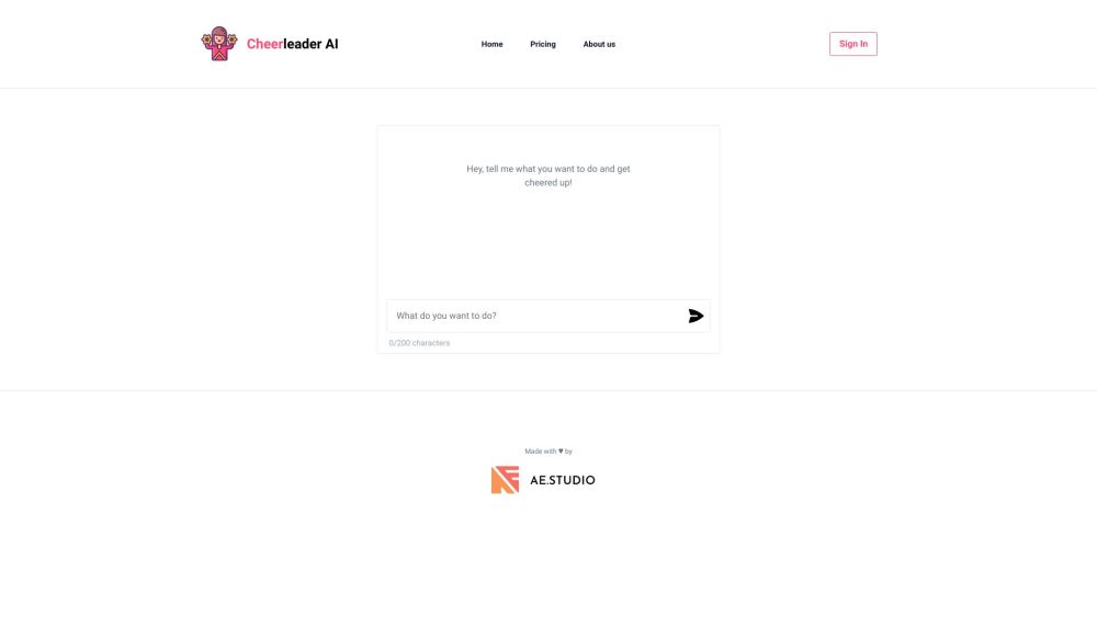 Cheerleader Ai website screenshot