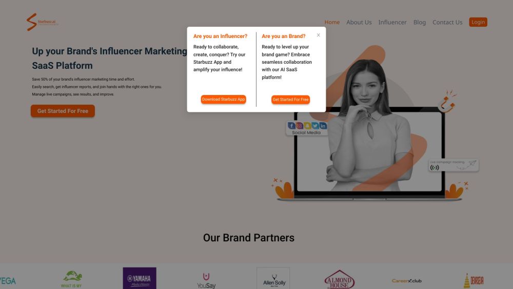 Starbuzz Ai website screenshot