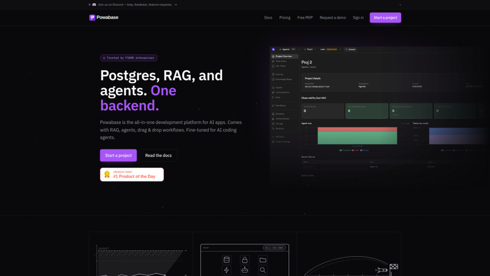 Powabase website screenshot