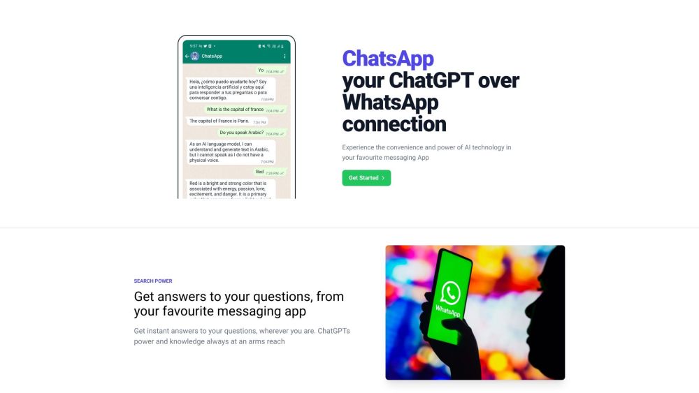 Chatsapp website screenshot