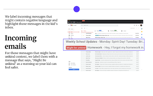 Safe Kids for Email AI website screenshot