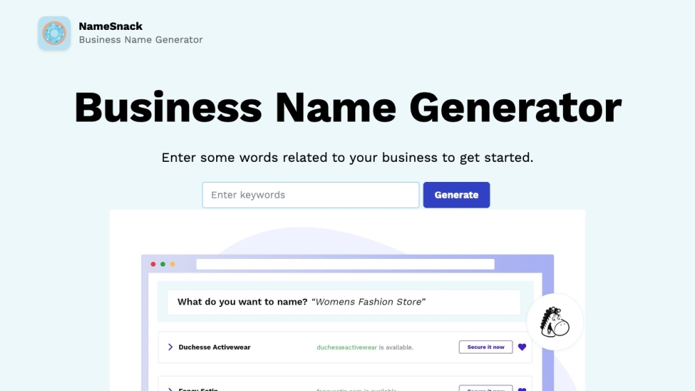 Namesnack website screenshot