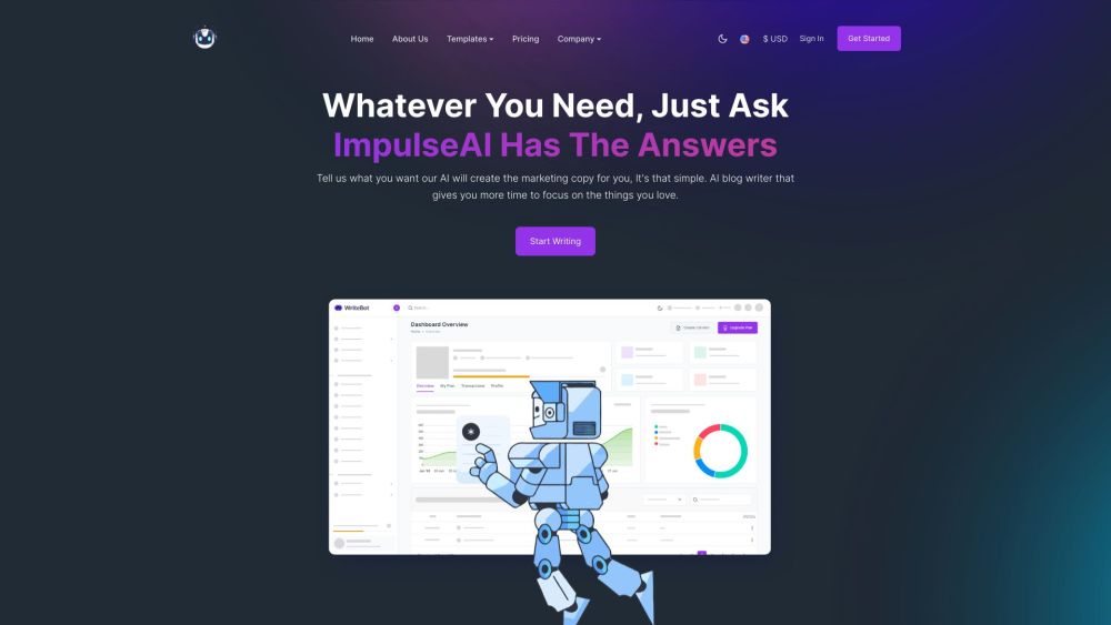 Impulse AI website screenshot