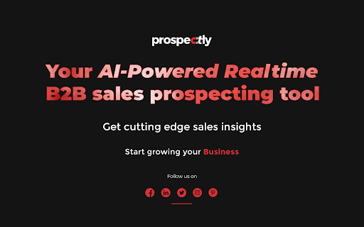 Prospectly website screenshot