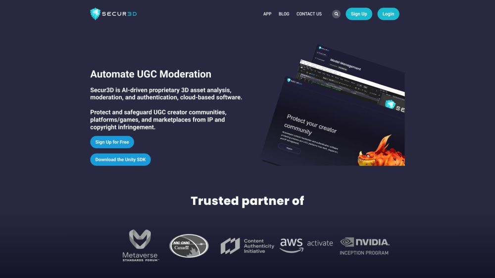 Secur3D website screenshot