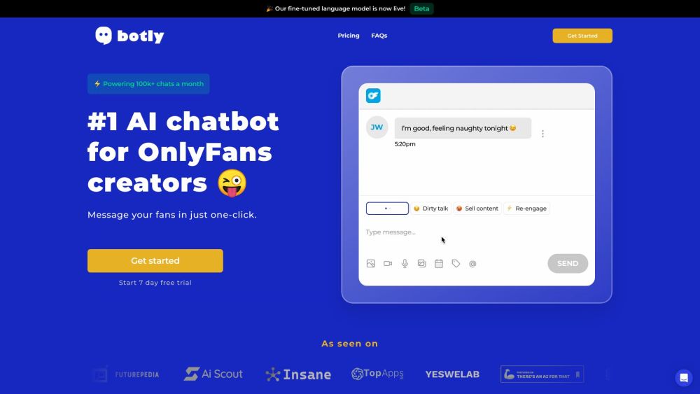 Botly AI website screenshot