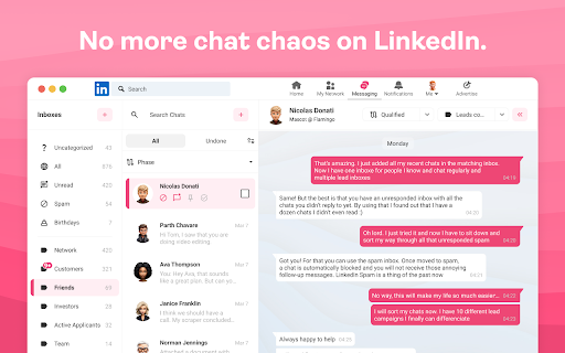 Flamingo For Linkedin website screenshot