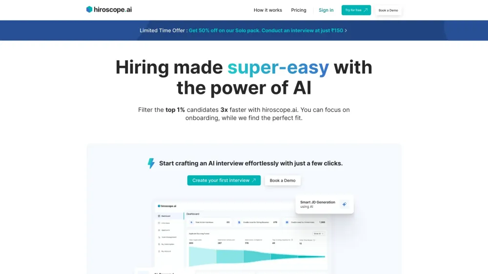 Hiroscope Ai website screenshot