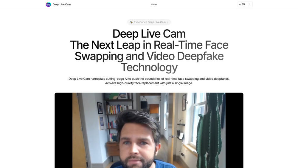 Deep Live Cam website screenshot