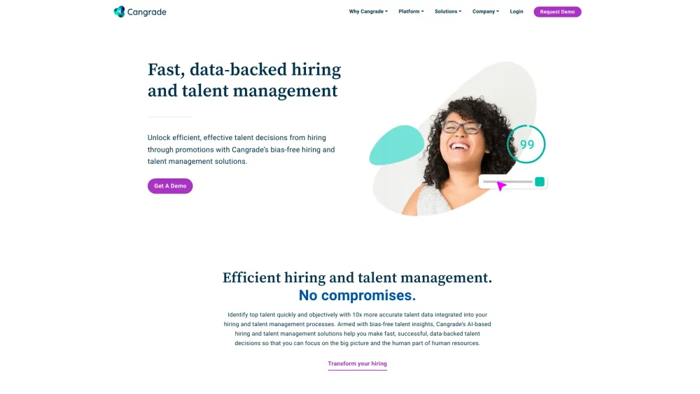 Cangrade Com website screenshot