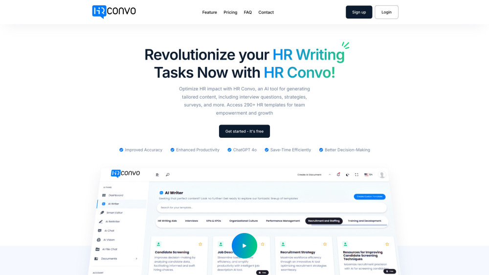 Hr Convo website screenshot