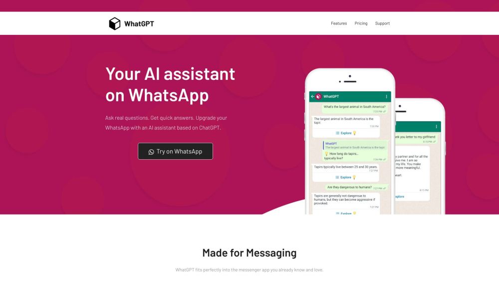 Whatgpt website screenshot