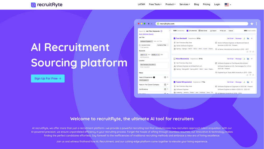Recruitryte website screenshot