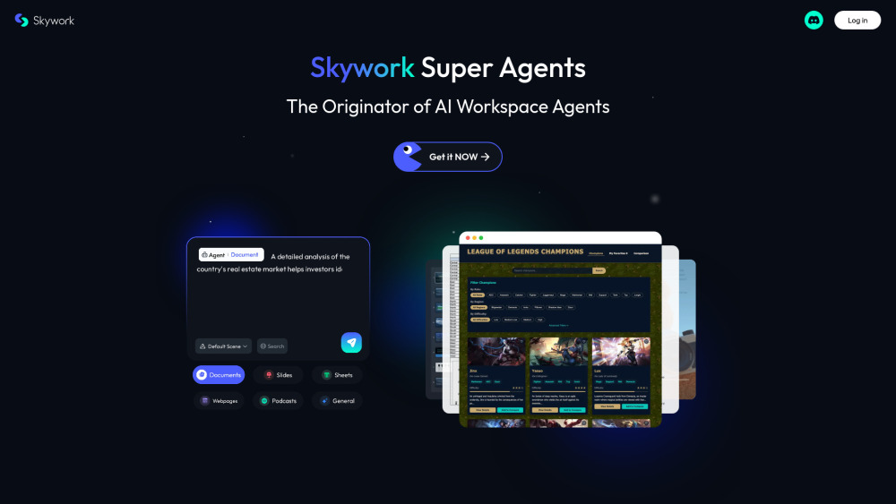 Skywork Ai website screenshot