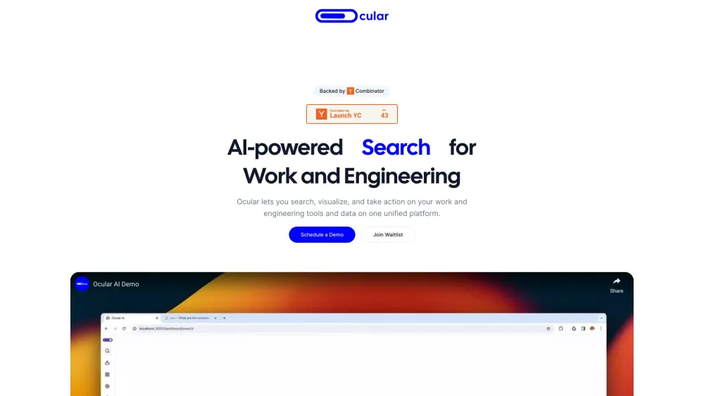 Ocular Ai website screenshot