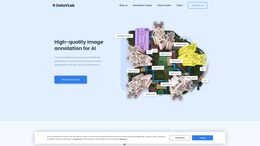 Datavlab website screenshot