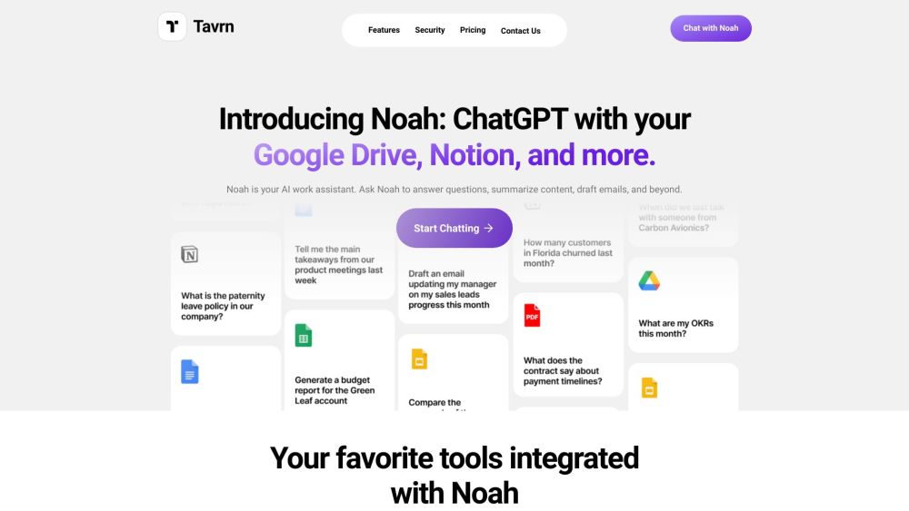 Noah website screenshot