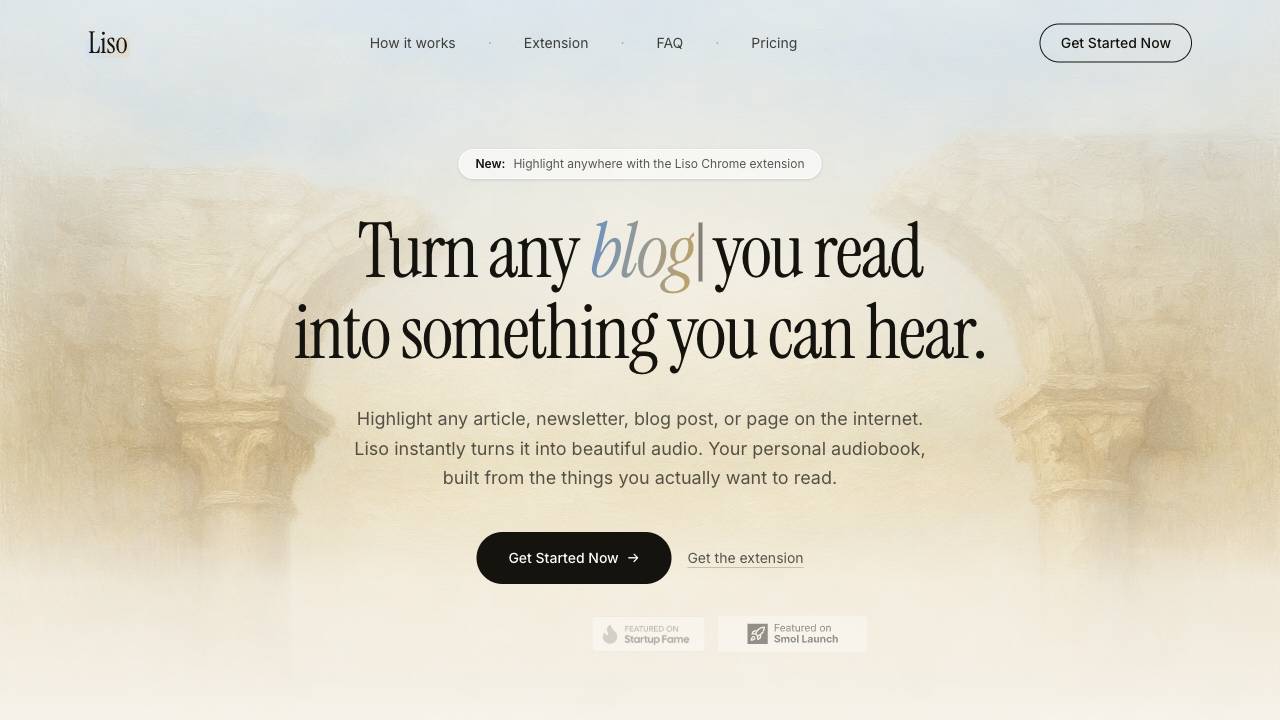 Liso website screenshot