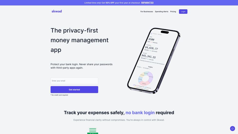 Skwad website screenshot