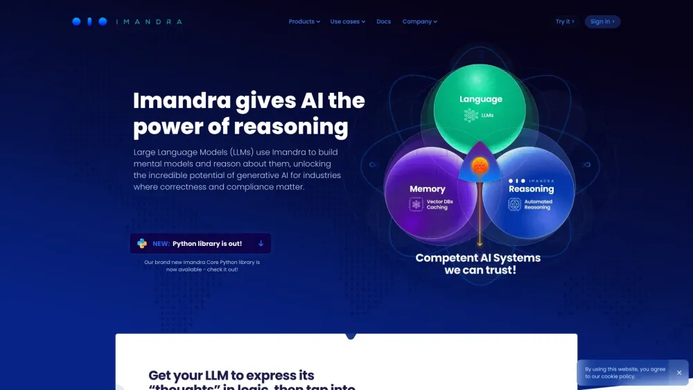 Imandra Ai website screenshot
