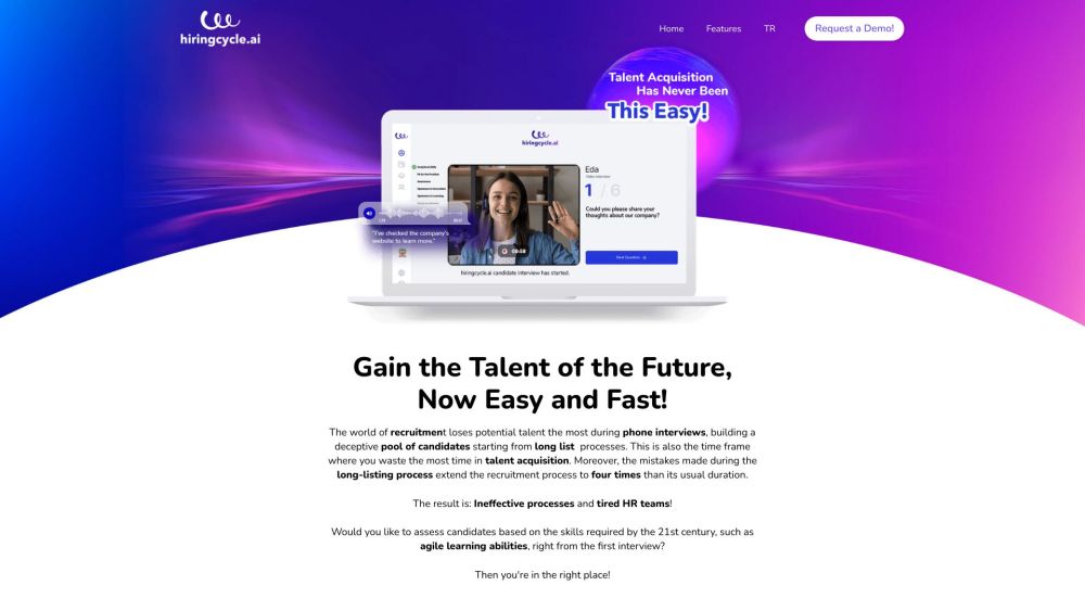 Hiringcycle Ai website screenshot