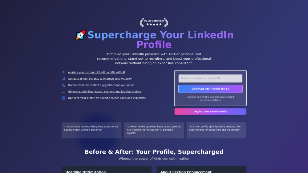 L website screenshot