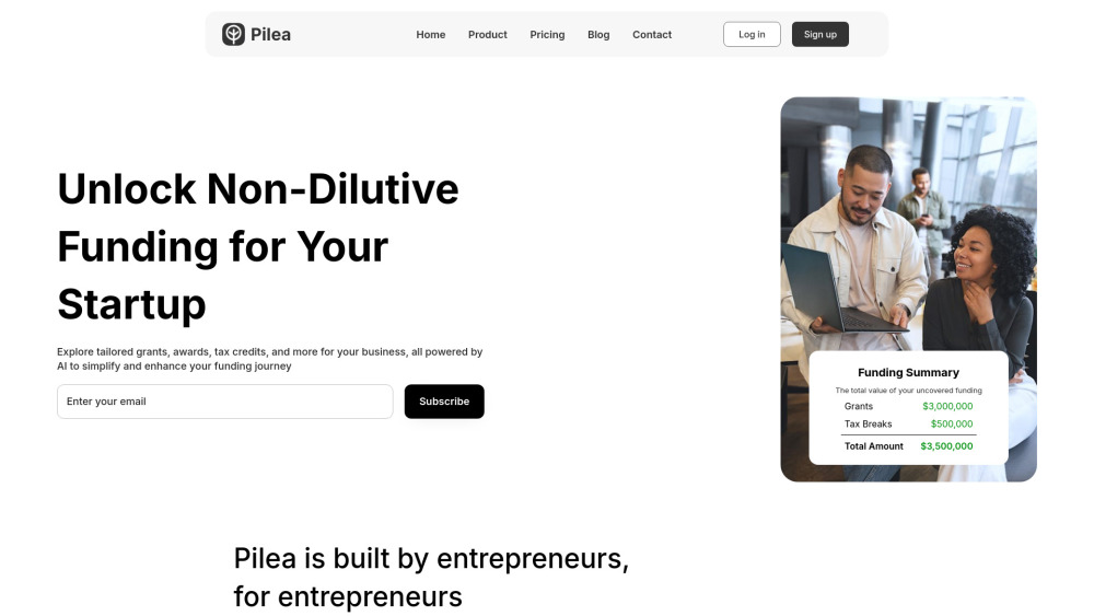 Pilea website screenshot