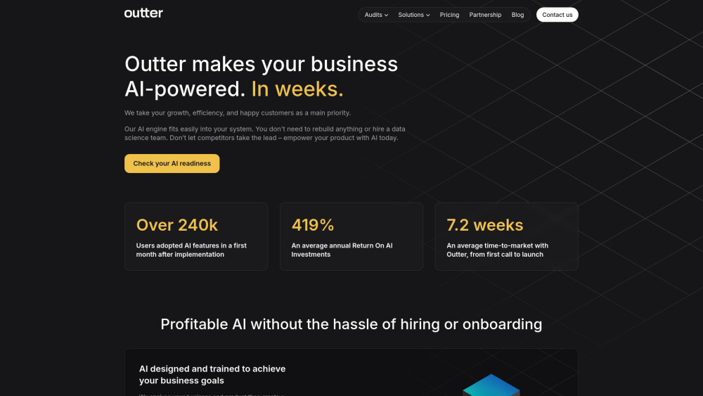 Outter website screenshot