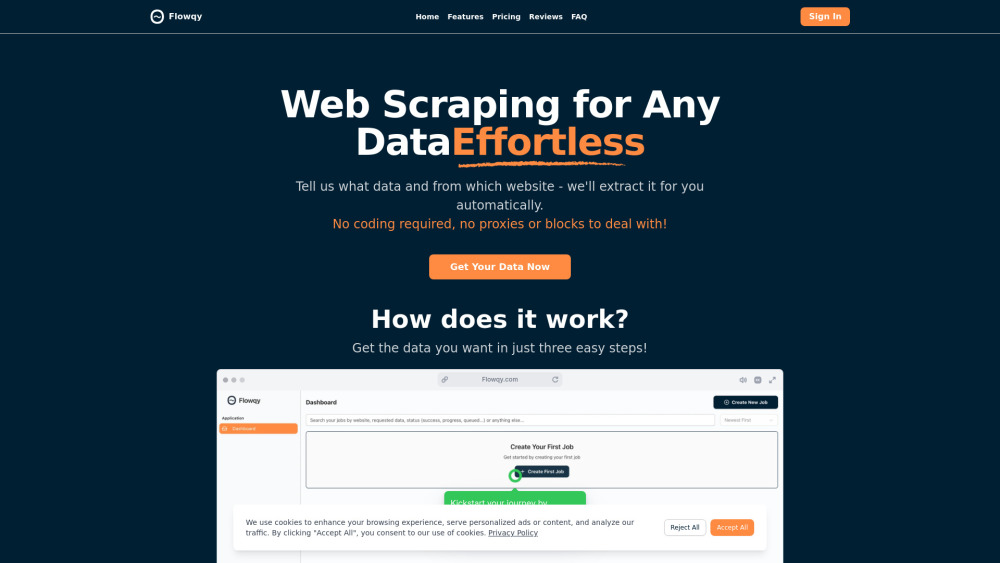 Flowqy website screenshot