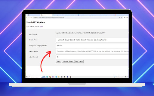 Speakgpt website screenshot