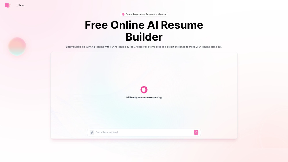 AIResumeBuilder website screenshot