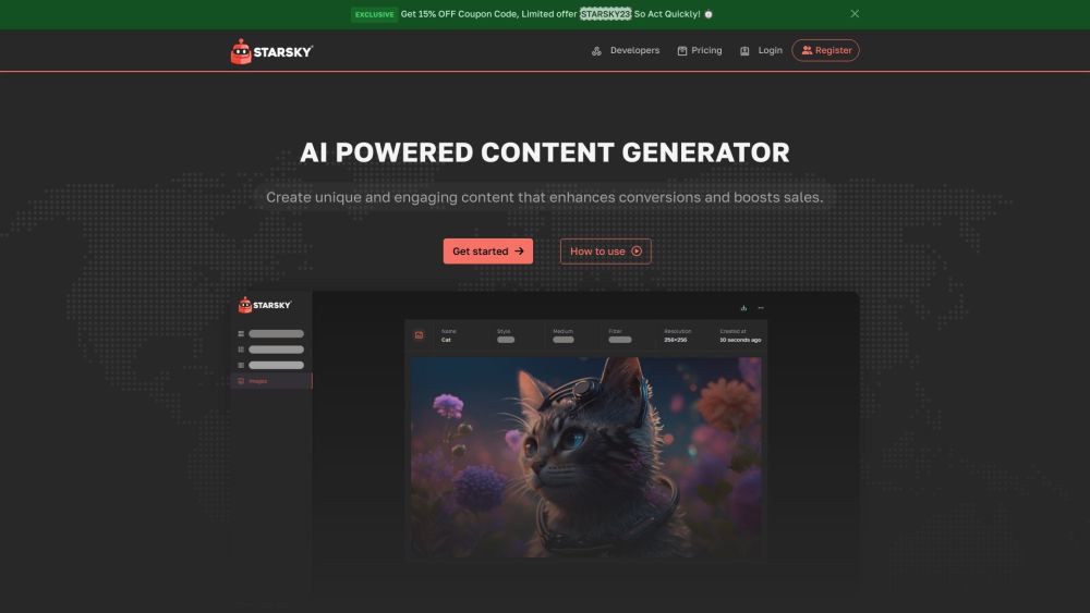 Starsky website screenshot