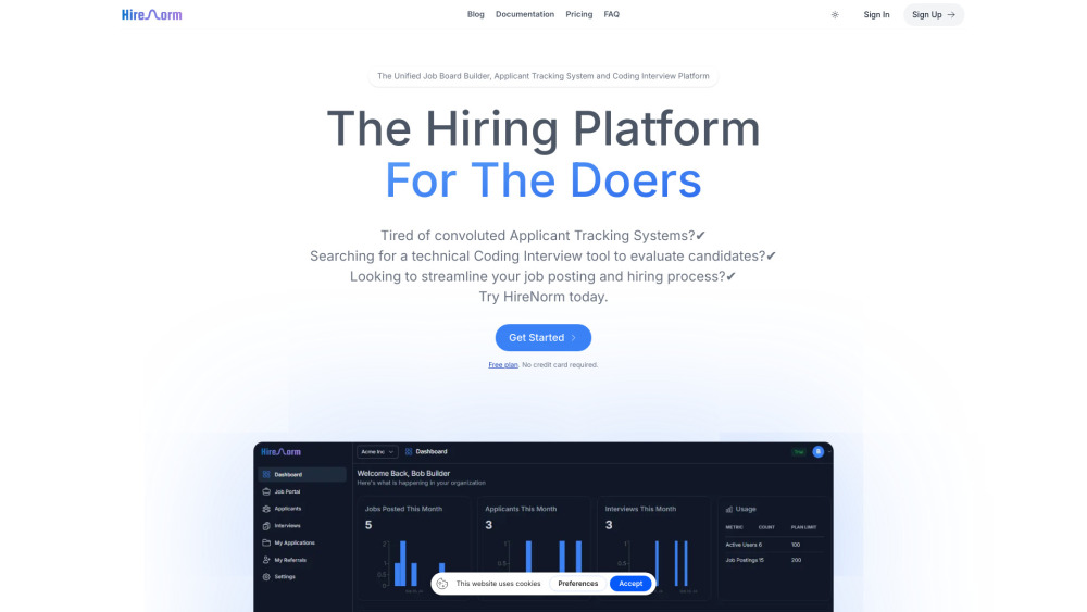 Hirenorm website screenshot
