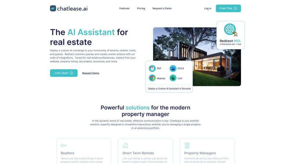 Chatlease website screenshot