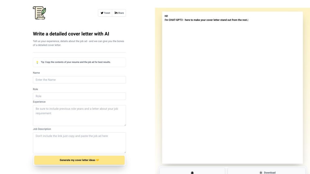 Writemycoverletter website screenshot