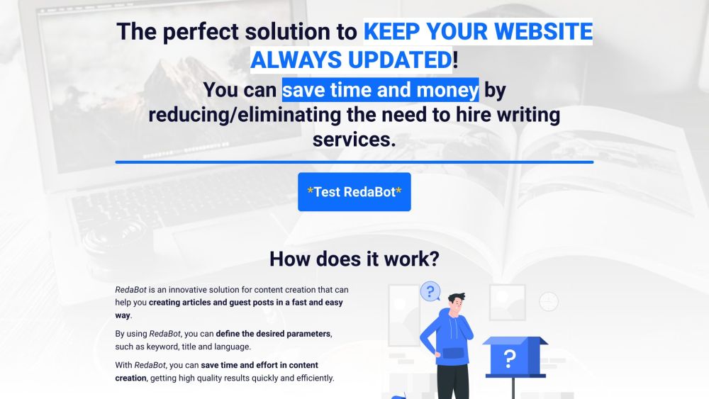 Redabot website screenshot